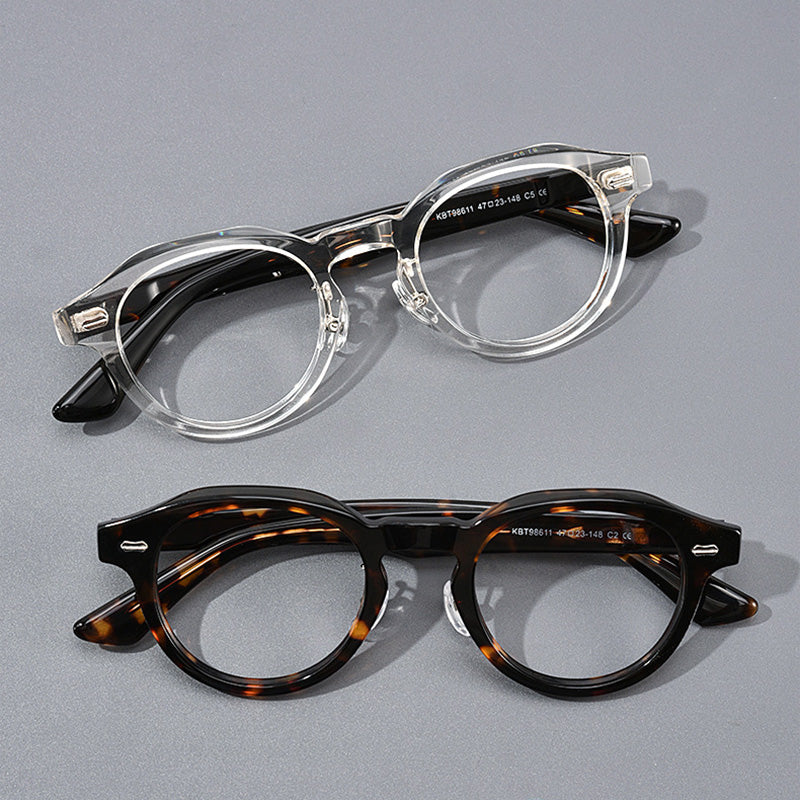 Unisex retro-style eyewear in Acetate in a variety of tortoiseshell colors. KBT98611