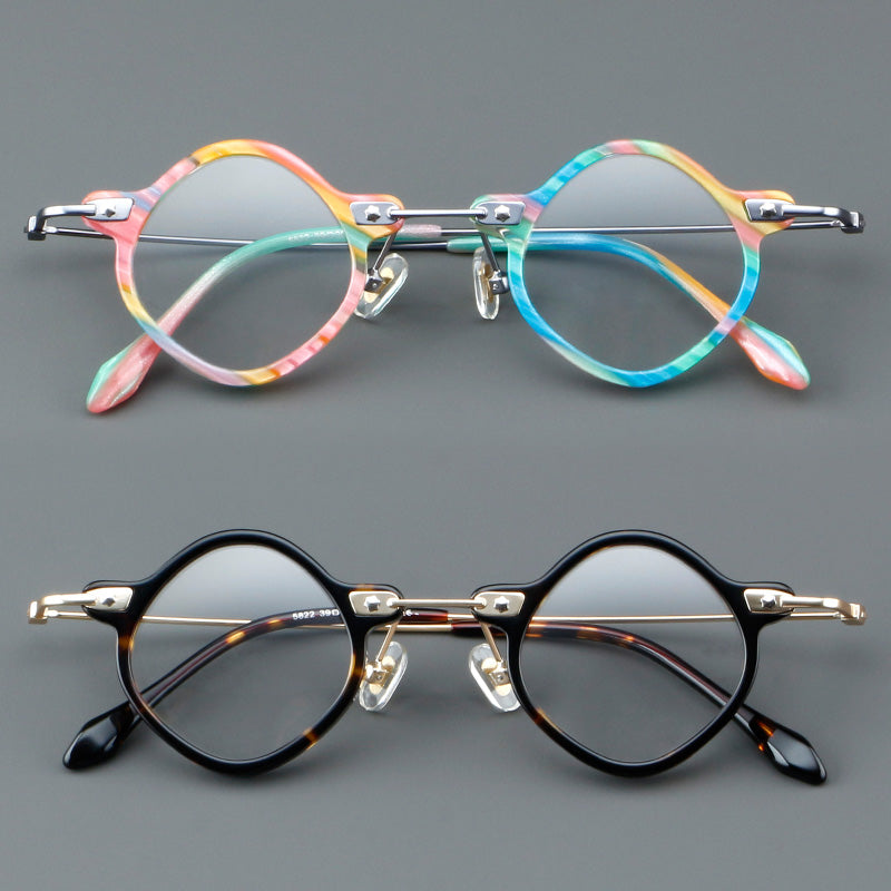 Geometric Acetate Full Rim Prescription Glasses Spectacles Frames 5822