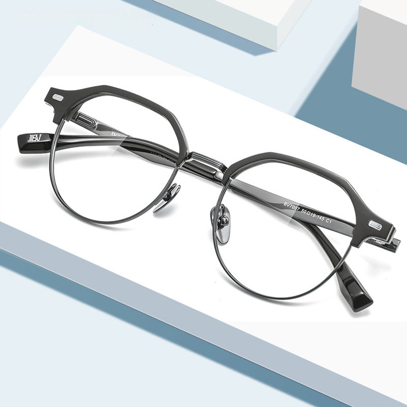 Eyebrow line full frame glasses Acetate titanium material multiple color options BV7007