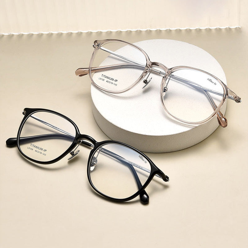 Fashion Oval Shape Full Rim Plastic Prescription Spectacles Unisex L9109Y