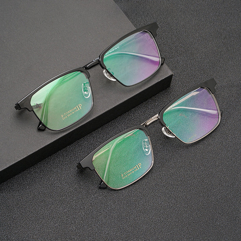 Unisex full-frame Browline glasses made of Titanium. 2310YJ