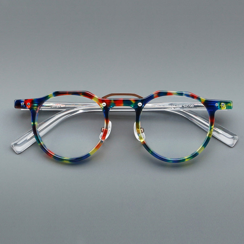 Multicolor Oval Acetate Full Rim Prescription Glasses Spectacles Frames 5805