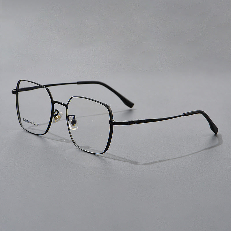 Square Titanium Metal Full Rim Prescription Glasses Spectacles Frames for Thick Lenses 8567T