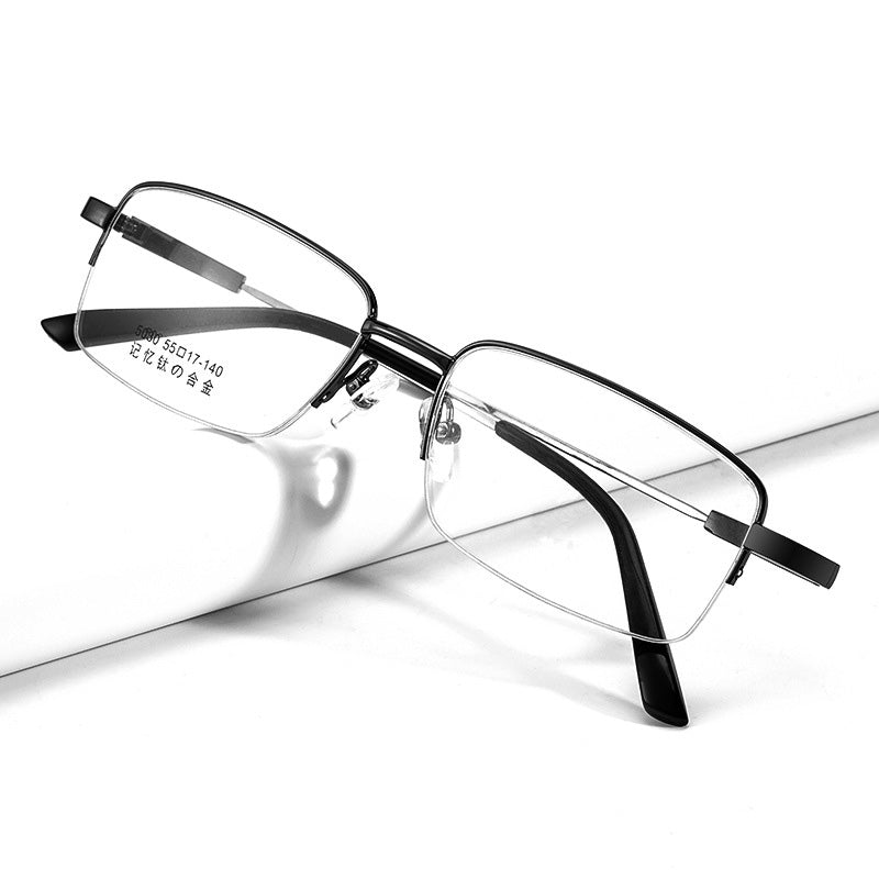 Rectangle Metal Half Rim Prescription Glasses Unisex 5030JY