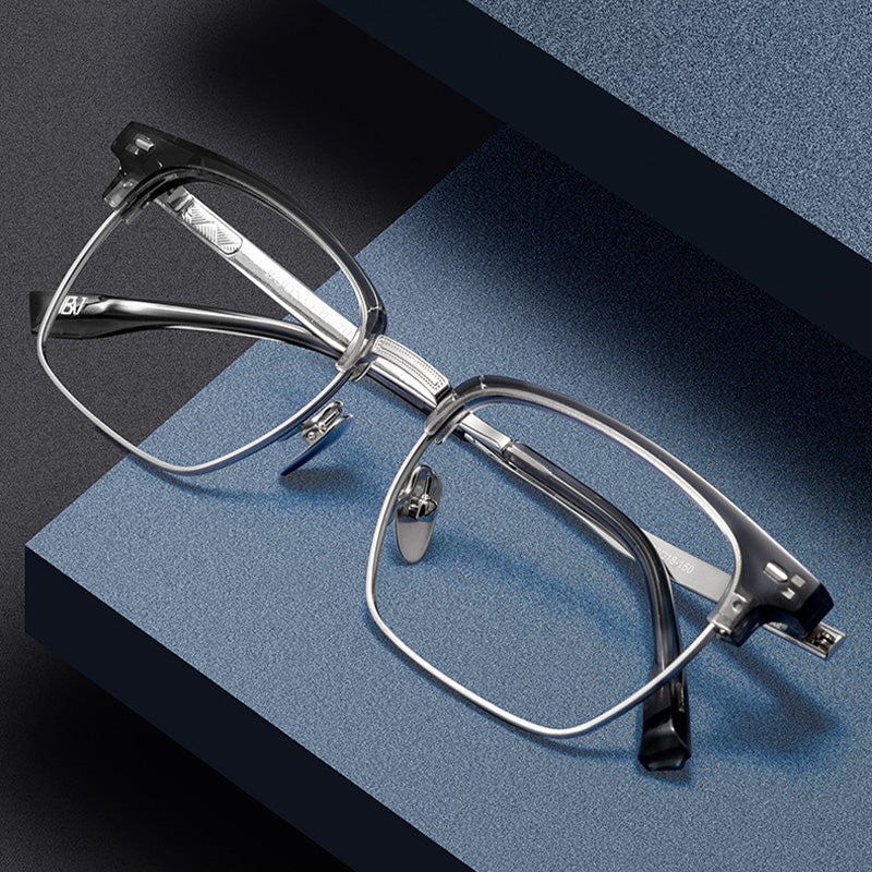 Eyebrow line full frame glasses Acetate titanium material multiple color options BV7201V