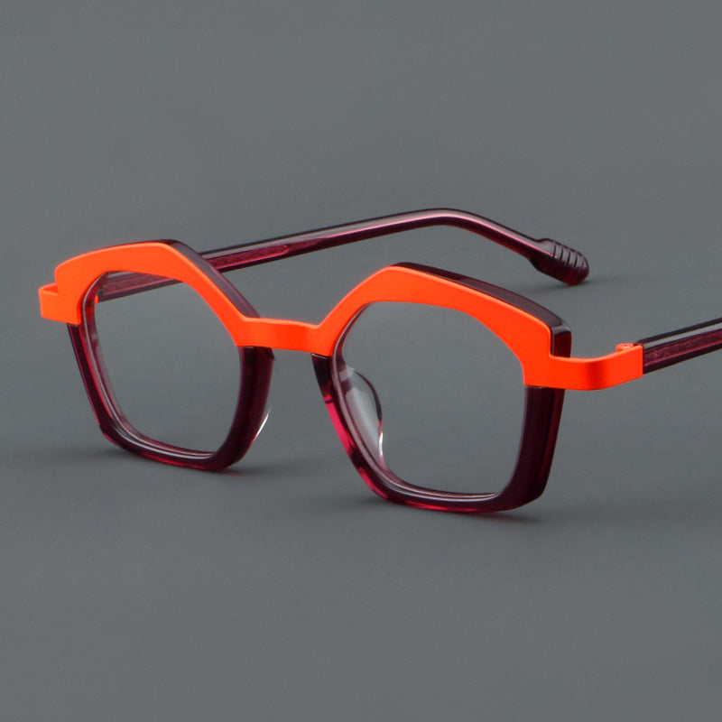 Geometric Acetate Full Rim Prescription Glasses Spectacles Frames MB1175