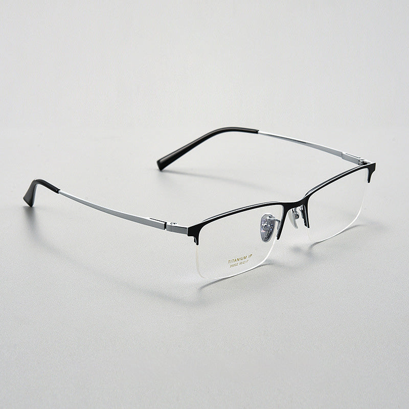 Rectangle Metal Half Rim Prescription Glasses Spectacles Frames Unisex H26002Y