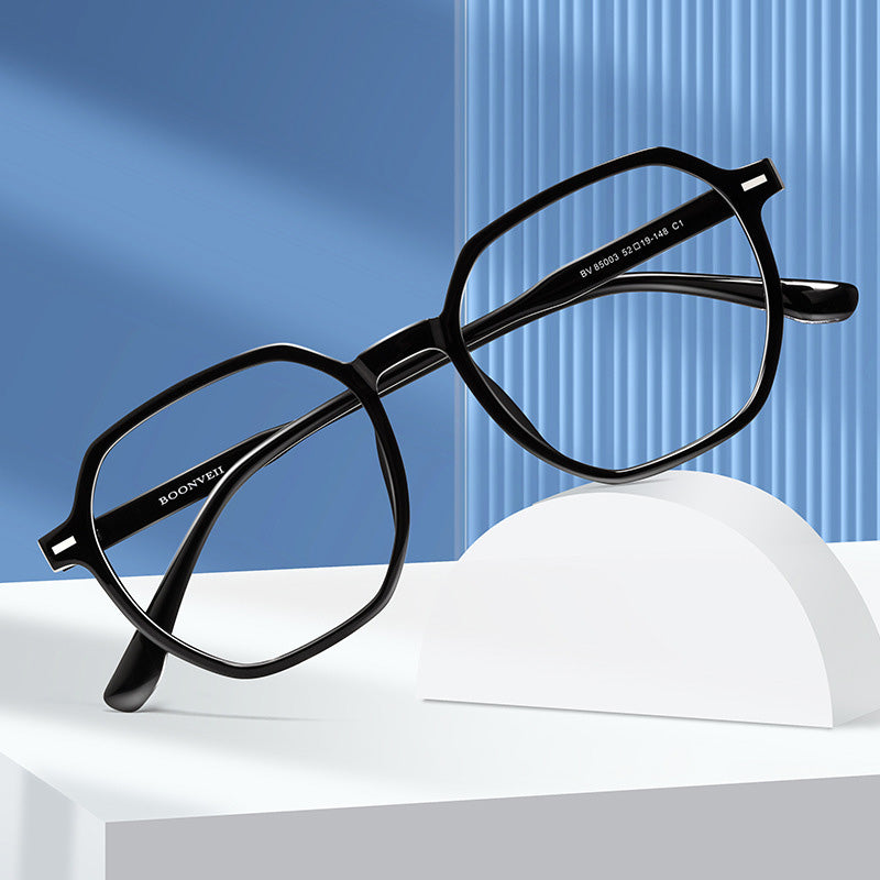 Unisex full-frame large-frame glasses made of Acetate, available in multiple colors BV85003B