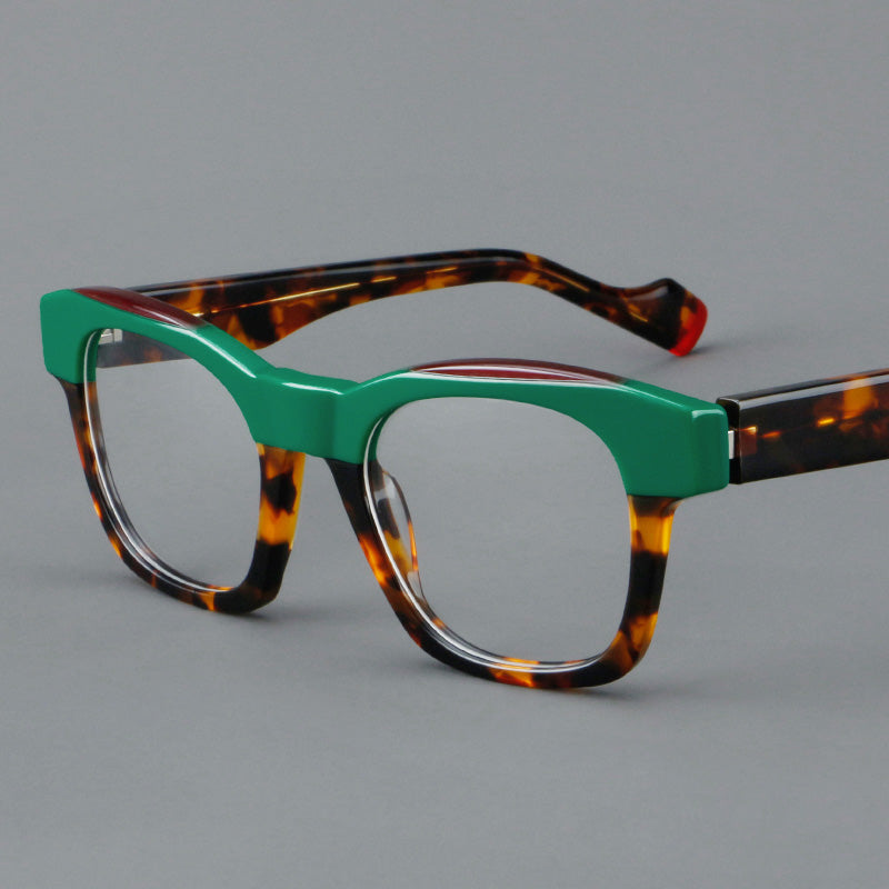 Rectangle Acetate Full Rim Prescription Glasses Spectacles Frames EM6106