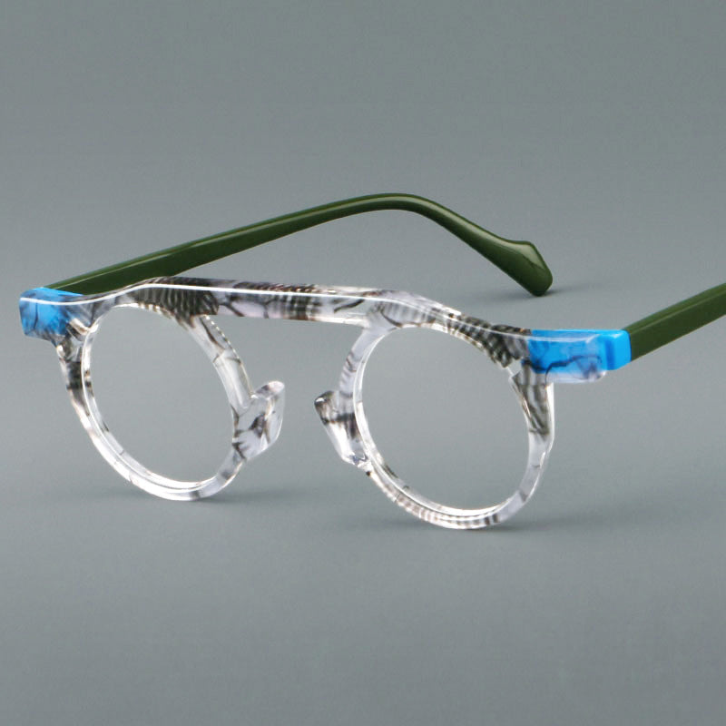 Round Acetate Full Rim Prescription Glasses Spectacles Frames 21257