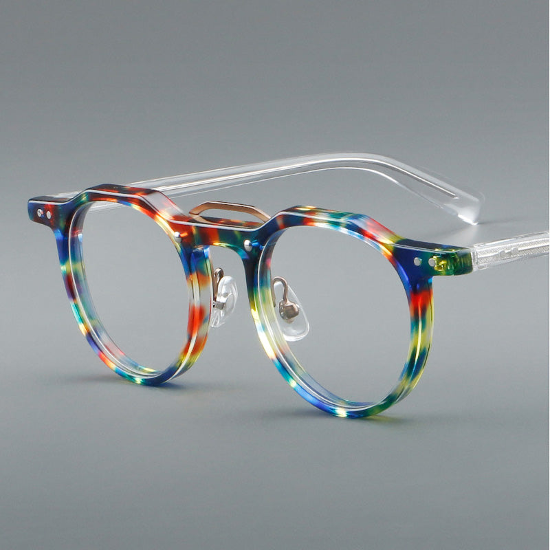 Multicolor Oval Acetate Full Rim Prescription Glasses Spectacles Frames 5805